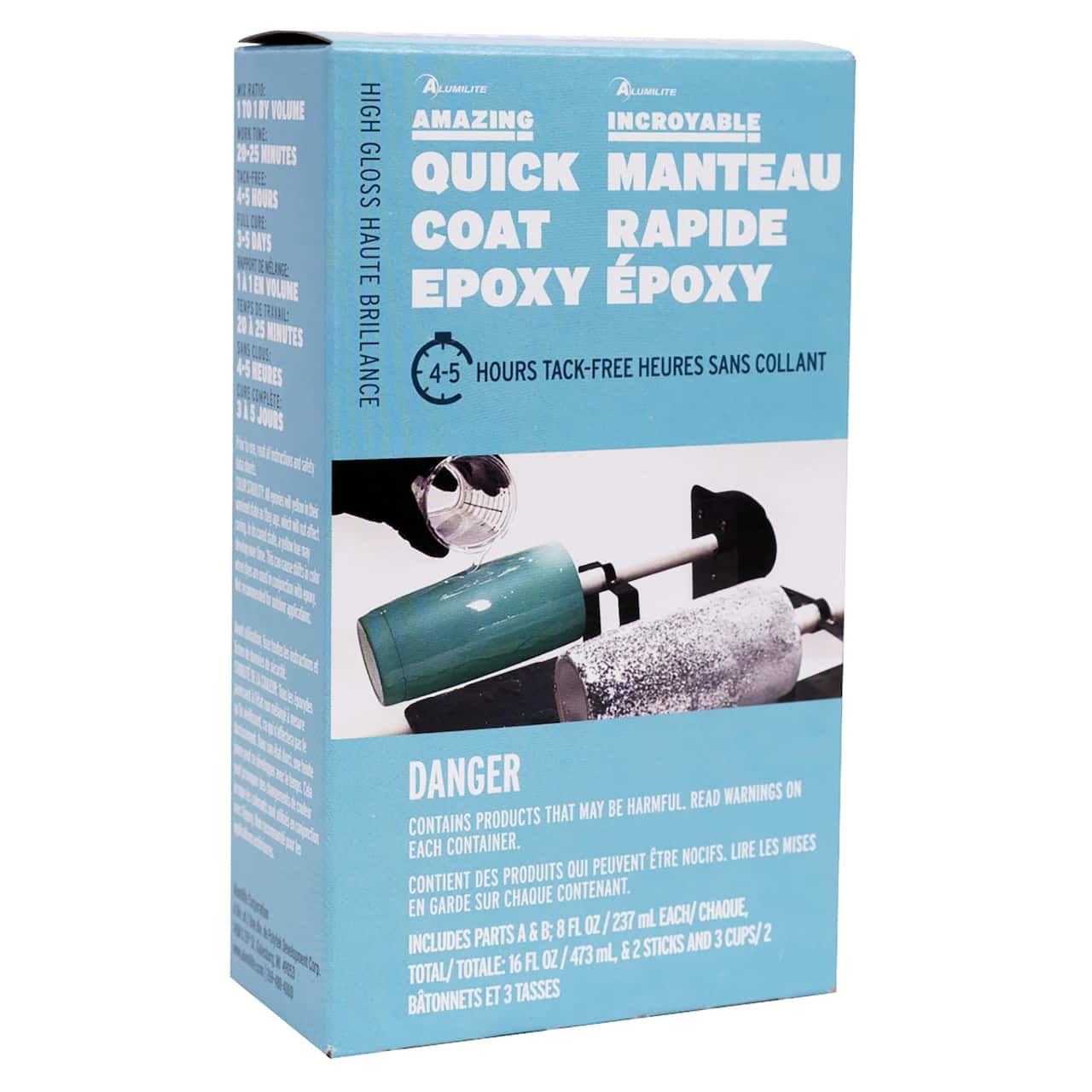Alumilite Amazing High Gloss Quick Coat Epoxy, 16oz.